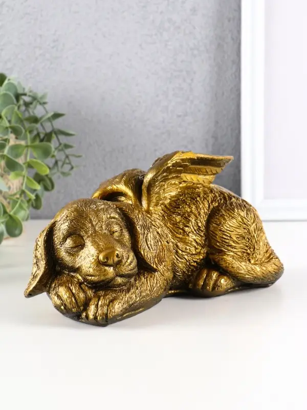 Копилка "Собака ангел" 11х21х12 см, цв. бронза