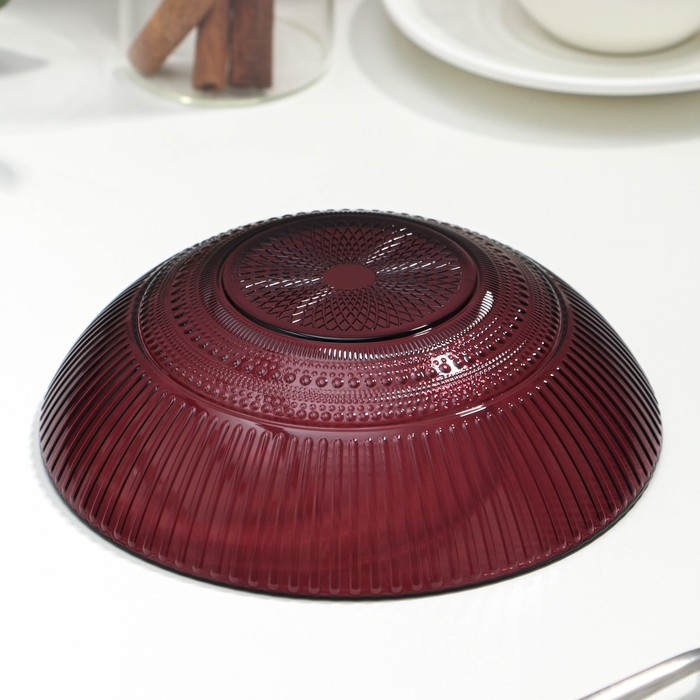 Салатник стеклянный «Луиз», 200 мл, d=16 см, цвет лилак Салатник стеклянный «Луиз», 200 мл, d=16 см, цвет лилак