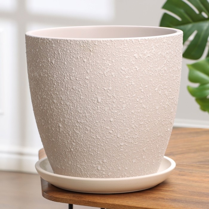 Горшок цветочный Горшок цветочный "Саванна белый бутон №7", 13 л