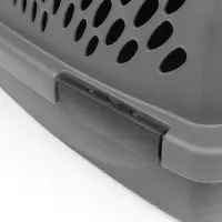 Переноска для животных, 40&times;32&times;26, с пластиковой дверью, серая