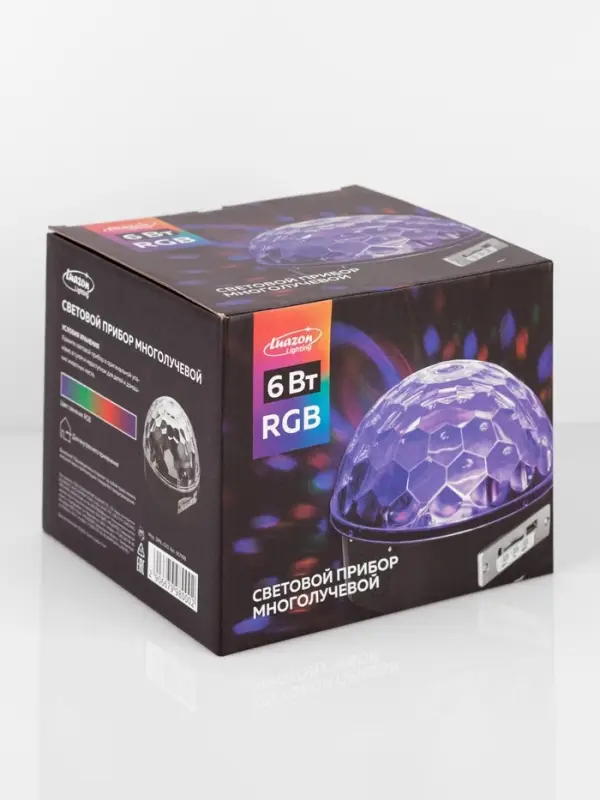 Ночник проектор &laquo;Хрустальный диско-шар&raquo; 17.5 см, динамик, свечение RGB, 220 В