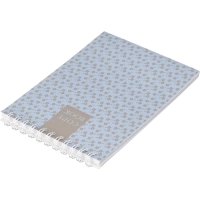 Блокнот А6,60л,точка,греб.верхн,обл.глянц.лам. Attache Fleur Лазурь