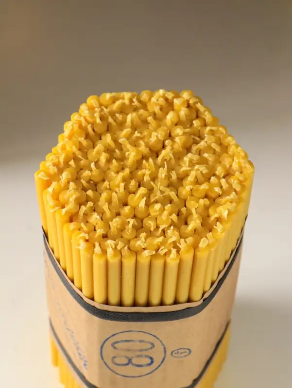 Свечи церковные медовые №80, упаковка 1 кг, парафин, медовое масло