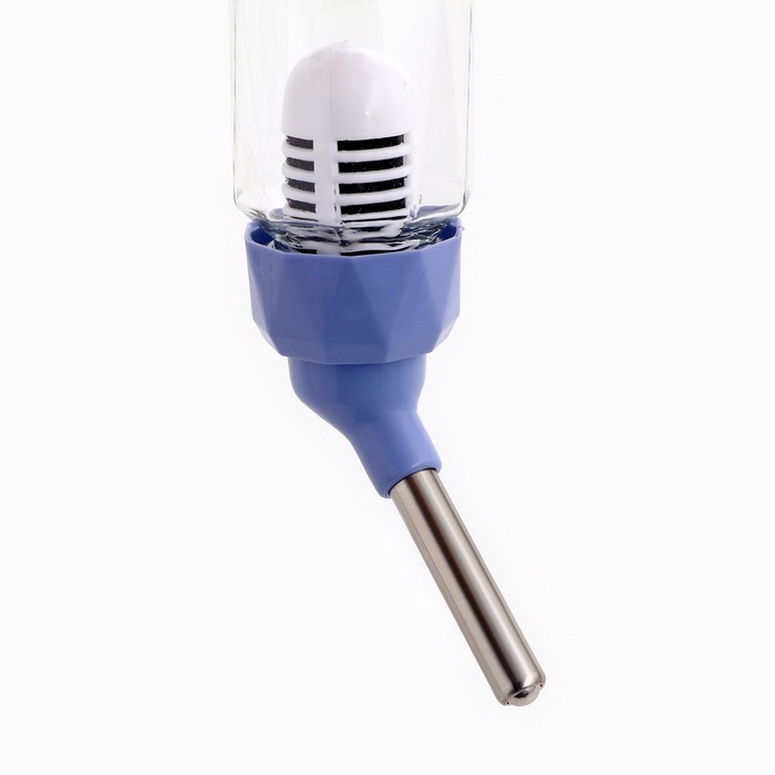 Поилка для грызунов, 80 мл, крепление-пружинка, и два сменных фильтра, синяя Поилка для грызунов, 80 мл, крепление-пружинка, и два сменных фильтра, синяя