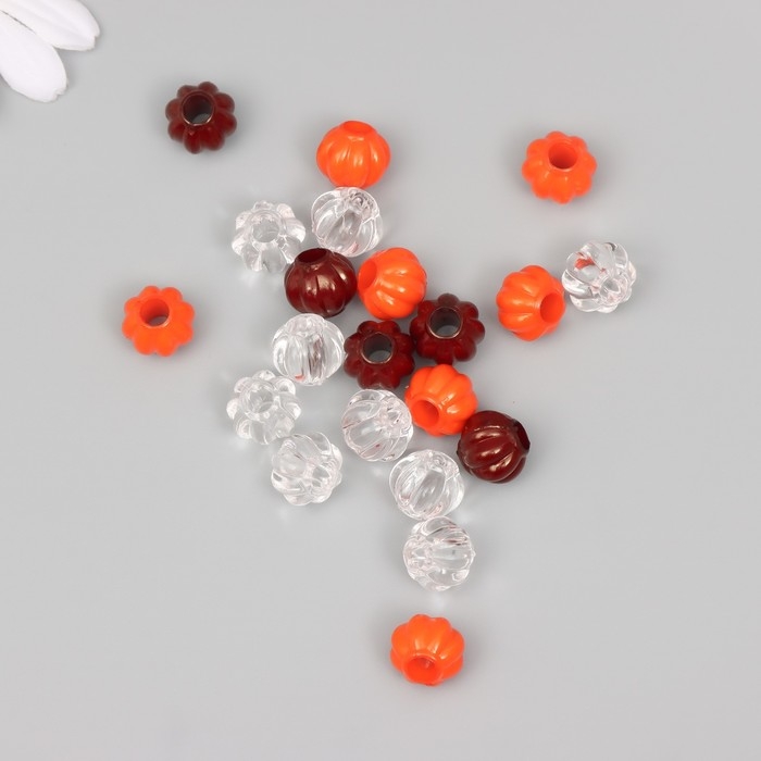 Бусины для творчества пластик Бусины для творчества пластик "Шар с дольками" осень МИКС набор 20 гр 1,1х1,1х1,1 см