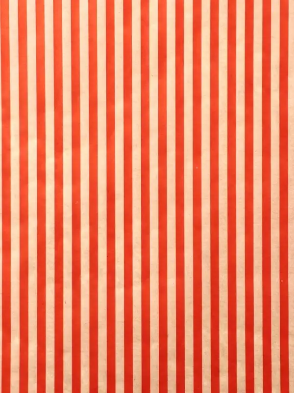 Бумага упаковочная крафт "Полосы красные", 0,68 х 10 &plusmn;5% м, 60 гр