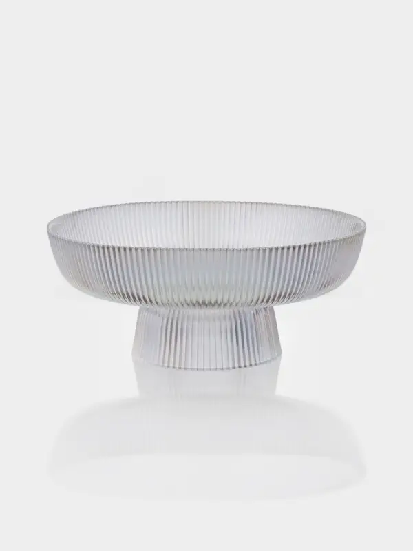 Ваза для фруктов &laquo;Камелия&raquo;, 26&times;11 см, 2 л, стекло, перламутровая