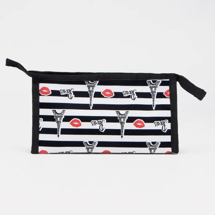 Косметичка на молнии, цвет чёрный/белый Косметичка на молнии, цвет чёрный/белый