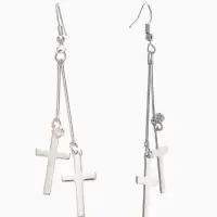 Серьги висячие &laquo;Шелест&raquo;, крестики, цвет МИКС, 8.5 см