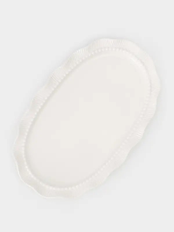 Блюдо сервировочное Breeze, 30.5&times;19&times;2 см, керамика, белое