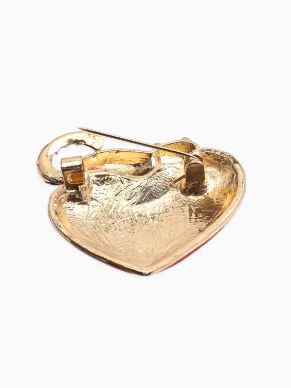 Брошь &laquo;Кот мартовский&raquo;, красно-чёрная в золоте