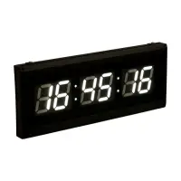 Часы электронные настенные &laquo;Соломон&raquo;, 48&times;19&times;3 см, 7.5&times;4 см, белая индикация