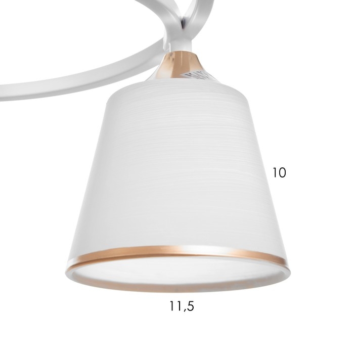 Люстра Люстра "Роуз" 3х40Вт Е27 Белый, золото 42х42х23см