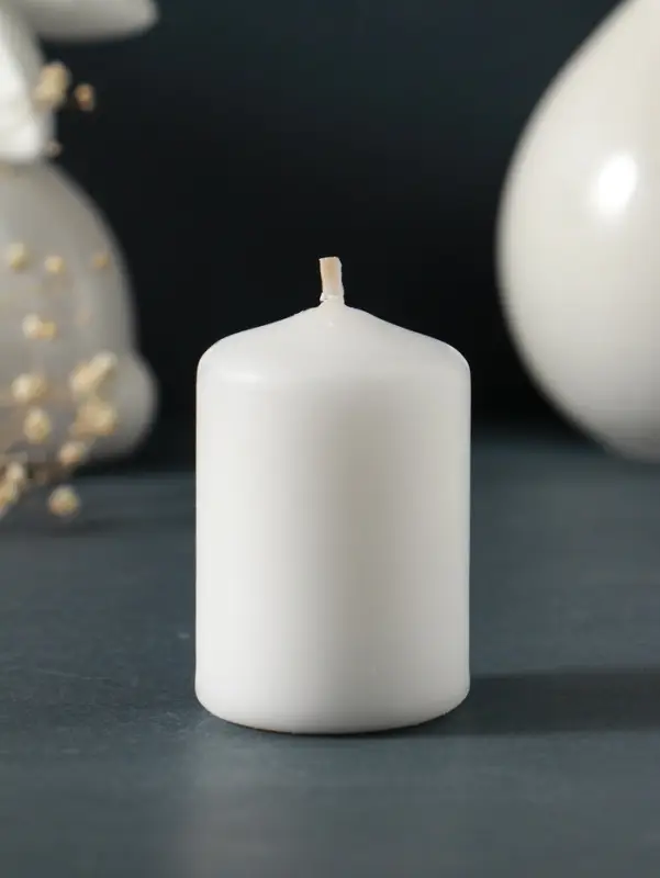 Свеча-цилиндр 4х6 см, 70 гр (набор 4 шт) белый Свеча-цилиндр 4х6 см, 70 гр (набор 4 шт) белый