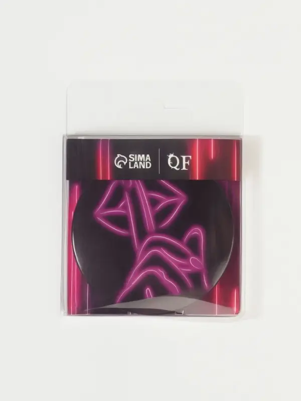 Зеркало карманное &laquo;Губы&raquo;, d=7 см, PVC - коробка, чёрное