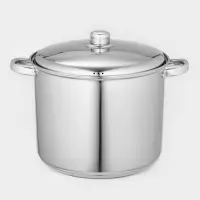 Кастрюля Катунь &laquo;Гретта&raquo;, 13 л, d=28 см, с крышкой, капсульное дно, индукция, нержавеющая сталь, AISI - 201, хромированная