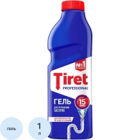 Средство для прочистки труб TIRET гель 1л