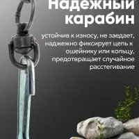 Цепь для привязи собак, 3 м, калибр 4&times;22 мм, черная