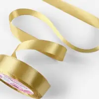 Лента атласная, 20 мм, 23&plusmn;1 м, цвет золотой №204