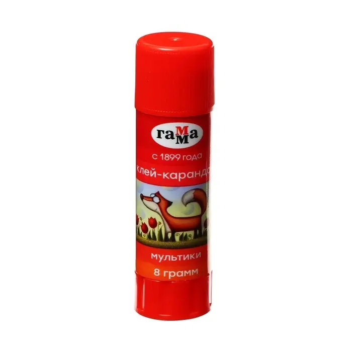 Клей-карандаш PVP  8г Гамма  Клей-карандаш PVP  8г Гамма "Мультики"