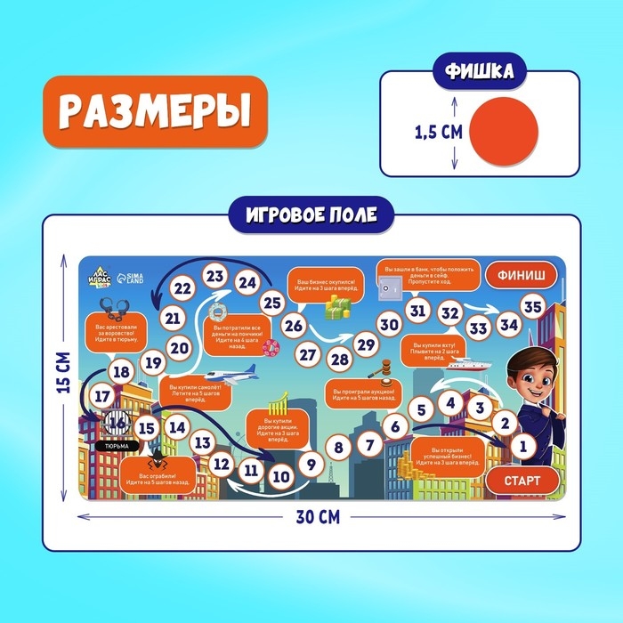 Настольная экономическая игра «Бизнесмен», 2-4 игрока, 3+ Настольная экономическая игра «Бизнесмен», 2-4 игрока, 3+