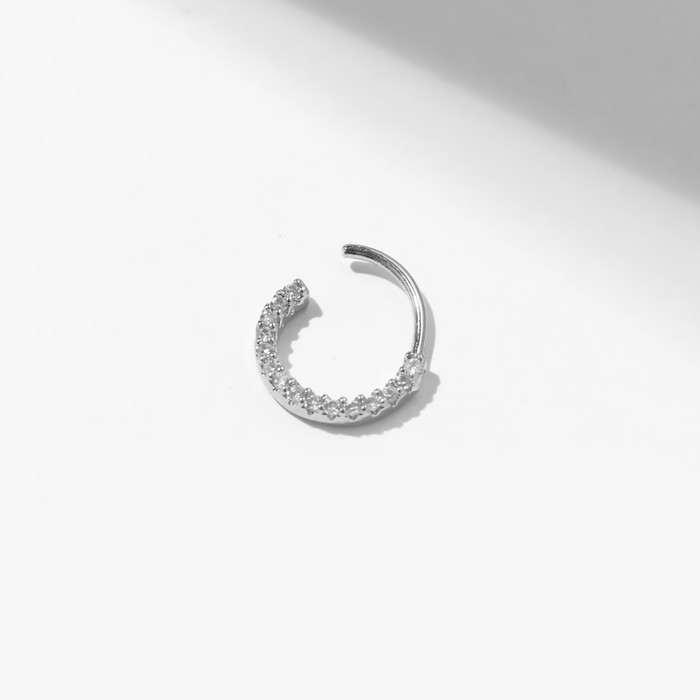 Пирсинг в ухо «Кольцо» (хеликс), d=11 мм, цвет белый в серебре Пирсинг в ухо «Кольцо» (хеликс), d=11 мм, цвет белый в серебре