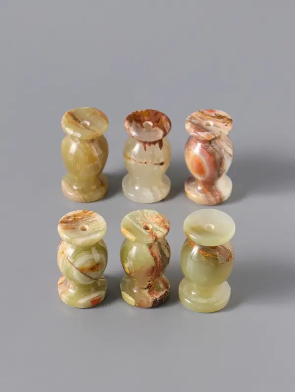 Набор Церковных подсвечников, 6 шт, 3&times;4.5 см, оникс