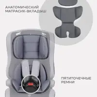 Автокресло RANT basic HD-02 "Mile" (Grey) группа 1-2-3 (9-36 кг), серый