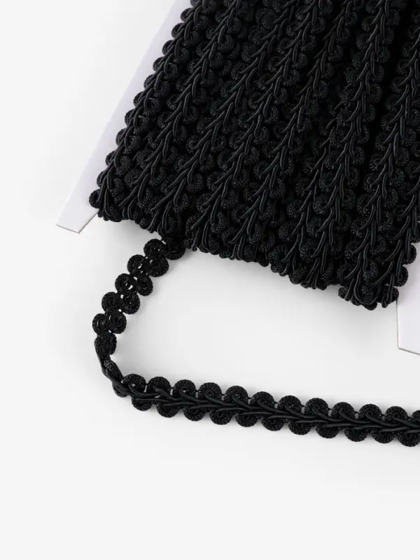 Тесьма декоративная &laquo;Шанель&raquo;, 12 мм, 10&plusmn;1 м, чёрная