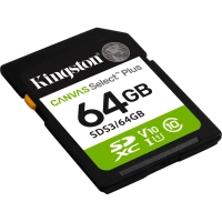 Карта памяти SDXC Kingston, 64GB, Canvas Select Plus Gen3 SDS3/64GB