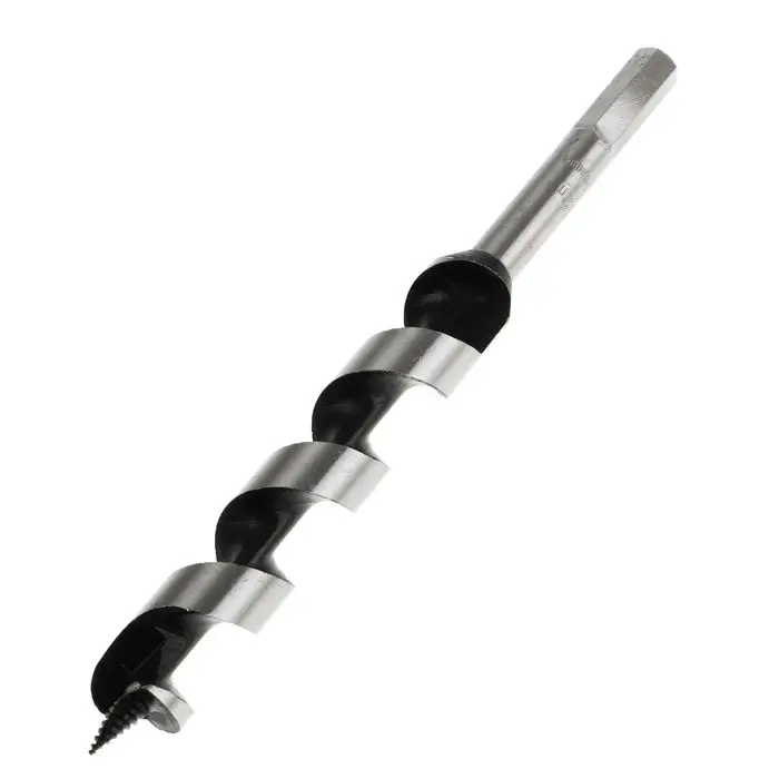 Сверло по дереву шнековое ТУНДРА, шестигранный хвостовик, 22&times;230 мм