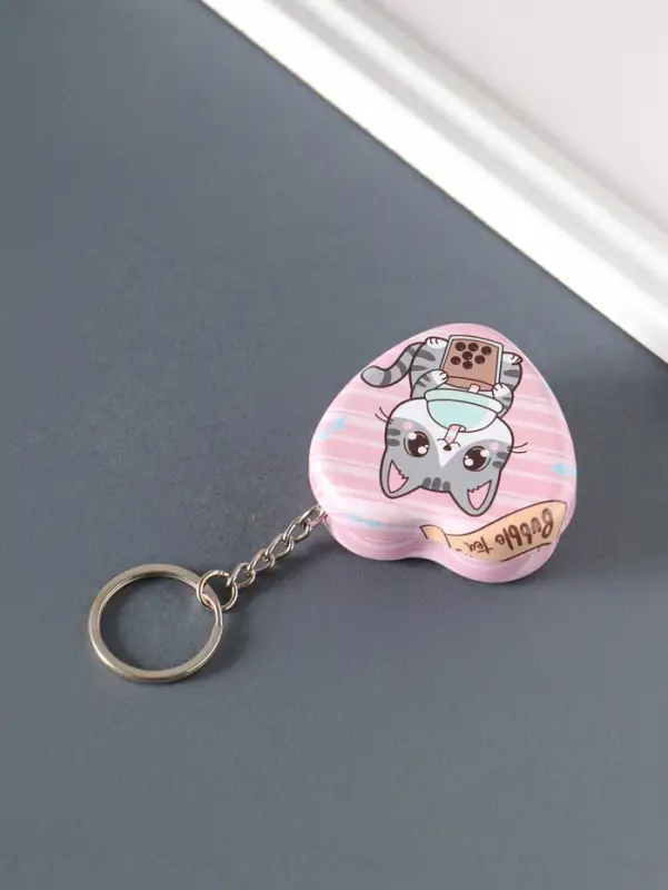 Шкатулка-брелок сердце "Зверёк с молочным чаем" МИКС 5х5х2 см