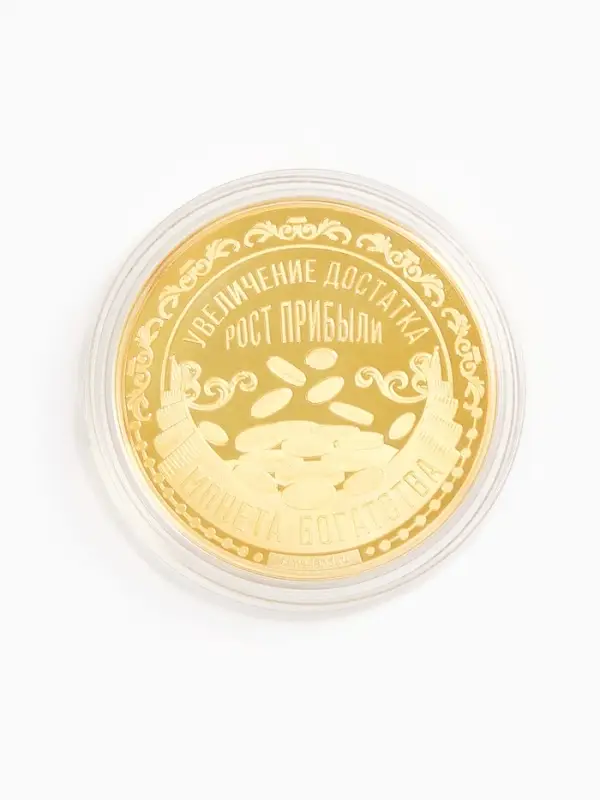 Монета новогодняя сувенирная «Талисман финансовой удачи», диам. 4 см Монета новогодняя сувенирная «Талисман финансовой удачи», диам. 4 см
