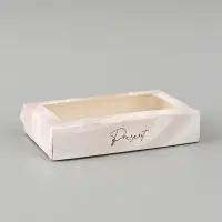 Коробка подарочная с окном &laquo;Лепестки&raquo;, 20&times;12&times;4 см, самосборная