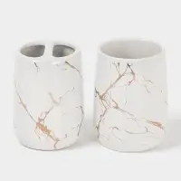 Набор аксессуаров для ванной комнаты SAVANNA &laquo;Гроза&raquo;, 4 предмета (мыльница, дозатор для мыла 400 мл, 2 стакана), цвет белый