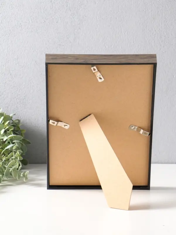 Фоторамка пластик формат А4 "Ламберто" бежево-чёрный с золотом 31х21,8х3,5 см