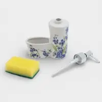 Дозатор для моющего средства с подставкой для губки Доляна &laquo;Лоза&raquo;, 250 мл