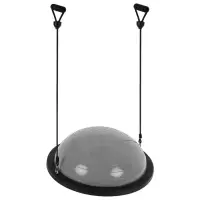 Полусфера BOSU гимнастическая ONLYTOP, с насосом, 58&times;25 см, серая