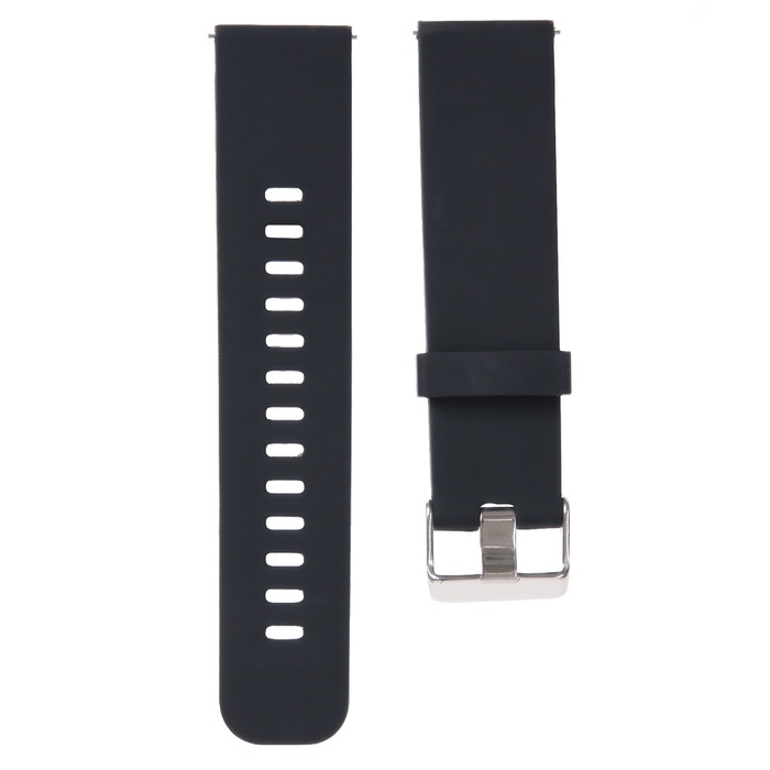 Ремешок для часов 22 мм, с быстросъемными шпильками, силикон, l-21.5 см, черный Ремешок для часов 22 мм, с быстросъемными шпильками, силикон, l-21.5 см, черный