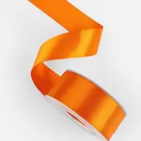 Лента атласная TEIRA, двухсторонняя, 38 мм, 25&plusmn;1 м, ярко-оранжевый №751