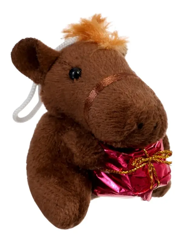 Мягкая игрушка Мягкая игрушка "Лошадка с подарком", 7 см МИКС
