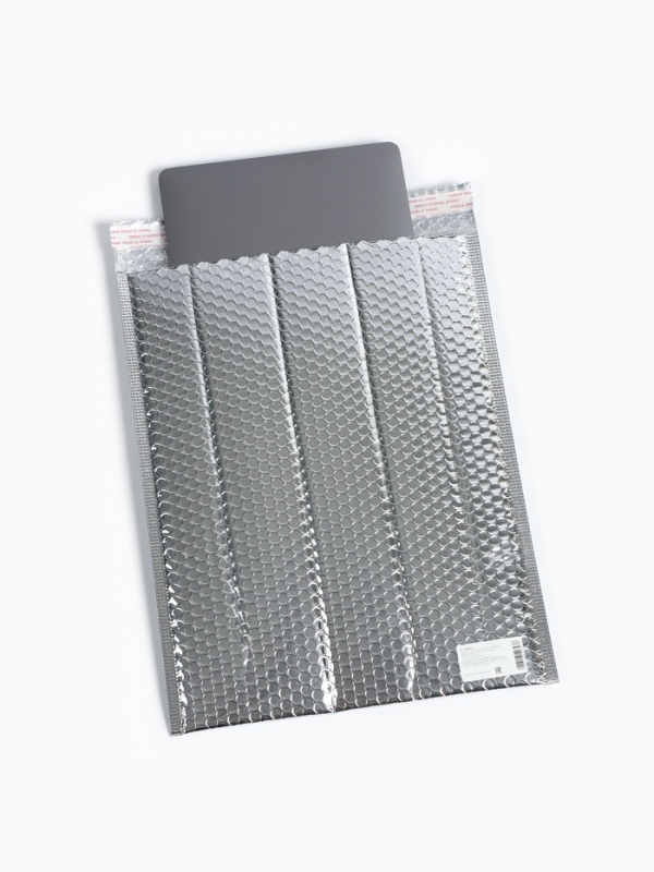 Пакет упаковочный пупырчатый, с клапаном и клеевым слоем,32х40+4 см,п/э, 3 слоя, металлизир Пакет упаковочный пупырчатый, с клапаном и клеевым слоем,32х40+4 см,п/э, 3 слоя, металлизир