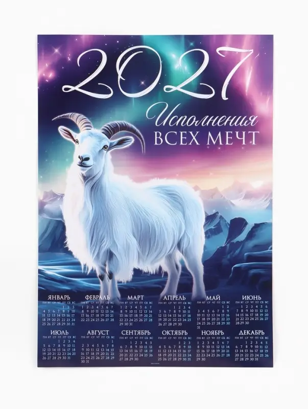 Календарь 2027, настенный, А1 &laquo;Мечты&raquo;