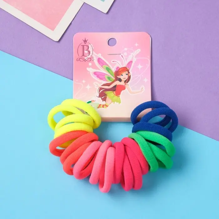 Резинка для волос Резинка для волос "Фея Джул" (набор 20 шт) 2,5 см, яркий