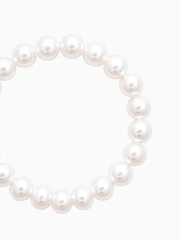 Набор 3 предмета: серьги, бусы, браслет &laquo;Классика&raquo;, белый, 45 см