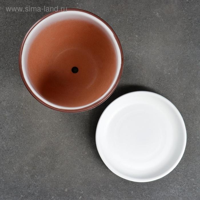 Горшок цветочный Абстракция белая 1 л Горшок цветочный Абстракция белая 1 л