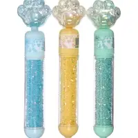 Набор маркеров-текстовыделителей &laquo;Лапки блеск&raquo;, 3 цвета, скошенный наконечник, узел 4 мм, МИКС