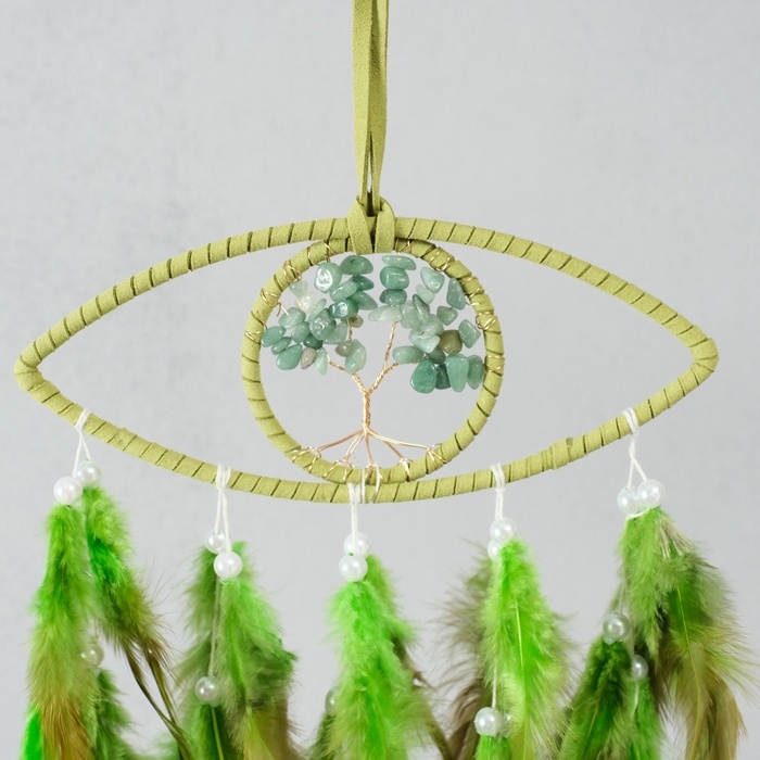 Ловец снов d=7 см Ловец снов d=7 см "Глаз c деревцем" зелёный 44х19,3х0,7 см