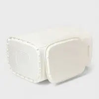 Плетёная корзина для белья с крышкой "Лён" 75л 43×32×60см, цвет белый Плетёная корзина для белья с крышкой "Лён" 75л 43×32×60см, цвет белый