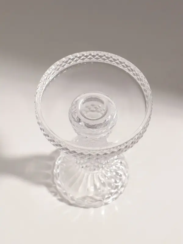 Подсвечник стекло  Подсвечник стекло "Монпелье" прозрачный d=8 см 8,8х8,8х12 см